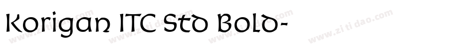 Korigan ITC Std Bold字体转换